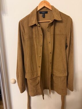 Forever 21 Women's Camel Utility Button-Front Jacket